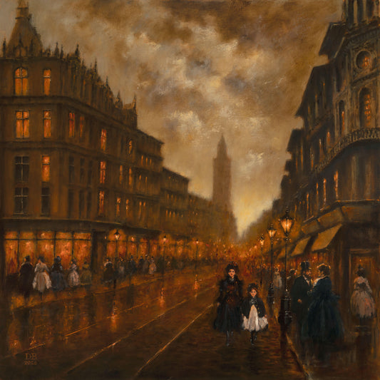 Market Street, Manchester, circa 1890 - Original